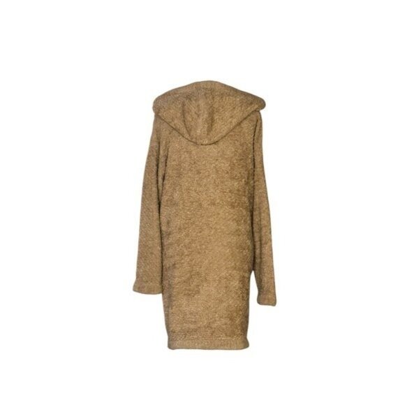 Free People Warm Wishes Sand Hooded Sweater Knit Jacket XS Cabincore - Picture 4 of 7